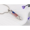 Alilang Patriotic American Flag Pendant Necklace with Red, White, and Blue Crystal Rhinestones - 2 of 4