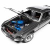 1969 Ford Mustang Dark Gray Metallic w/Black "John Wick" (2014) Movie 1/18 Diecast Model Car by Auto World - 3 of 4