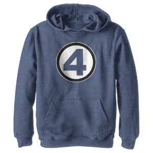 Boy's Marvel: Fantastic Four Classic Logo Pull Over Hoodie - 1 of 4