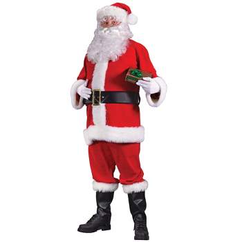 Fun World Red and White Regency Santa Claus Christmas Costume Suit - Large