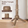 Bekrvio Solid Wood Coat Rack Freestanding 9 Hooks, Adjustable Height Heavy Duty Wooden Coat Tree Stand for Entryway Bedroom Office, Walnut Finish - 3 of 4