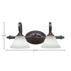 Toltec Lighting Elegante 2 - Light Vanity in  Dark Granite with 7" White Muslin Shade - 2 of 2