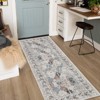 Washable Area Rugs, Non-Slip Neutral Vintage Distressed Soft Rug, Low Pile Stain-Resistant Carpet, Indoor Foldable Print Floor Mat - 4 of 4