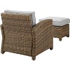 HomeStock Bradenton 2Pc Outdoor Wicker Armchair Set - Armchair & Ottoman - 4 of 4