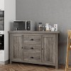 Buffet Sideboards, Kitchen Storage Cabinet, Large Storage Sideboard With 3 Drawers and 2 Doors - 2 of 4