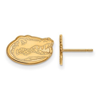 Black Bow Jewelry 10k Yellow Gold Florida Gators NCAA Post Earrings