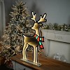 Deer with Scarf Ekkolight 33"H Acrylic Lighted Holiday Decor – Infinity Glow Christmas Figure by Melrose - 2 of 4