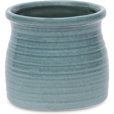 Cheung's Kifon Green Curved Ceramic Pot - Medium