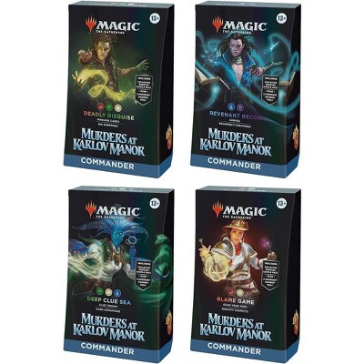 Magic the Gathering Magic: The Gathering Murders at Karlov Manor Commander Deck Bundle - Includes All 4 Decks (Deadly Disguise, Revenant Recon, Deep