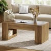 Tribesigns 47.24" Rectangular Wooden Coffee Table with Storage - 2 of 4