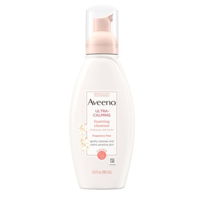 Unscented Aveeno Ultra-Calming Foaming Cleanser For Sensitive Skin - 6 fl oz