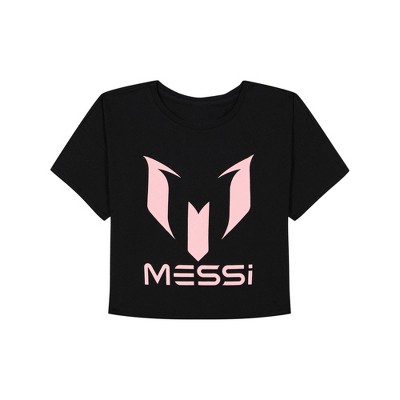 Girls' Messi Logo Short Sleeve Graphic T-Shirt - Black
