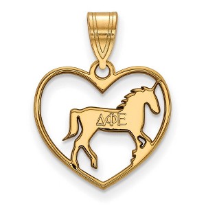 Black Bow Jewelry 14k Yellow Gold Plated Sterling Silver Delta Phi Epsilon Greek Life Pendant - 1 of 3