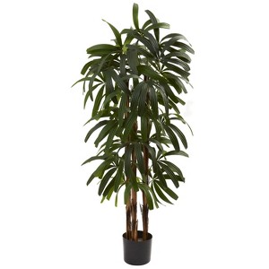HomeStock  4 ft. Artificial Palm Tree in Pot for Indoor/Outdoor - 1 of 3