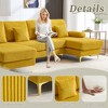 MOONMISS 104" Sectional Couches for Living Room Modular Sofa with Double Chaise U- Shaped Sofa Set with Corduroy Fabric for Living Room - 3 of 4