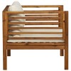 vidaXL Patio Chair with Cream White Cushions Solid Acacia Wood - 4 of 4