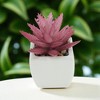 Unique Bargains Artificial Plants Ceramic Pot Plastic 2.01"x2.01"x2.95" 1 Pc - 2 of 4