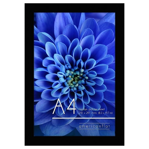 Americanflat A4 Picture Frame With Shatter resistant Glass 8.3x11.7 Frame With Engineered Wood Signature Collection Black Target