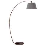 HOMCOM Arched Floor Lamp, Modern Standing Lamp with Foot Switch & Metal Base, Corner Reading Lamps Tall Pole Light for Office Bedroom Living Room
