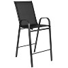 Merrick Lane Set of 2 Manado Series Metal Bar Height Patio Chairs with Black Flex Comfort Material - image 4 of 4