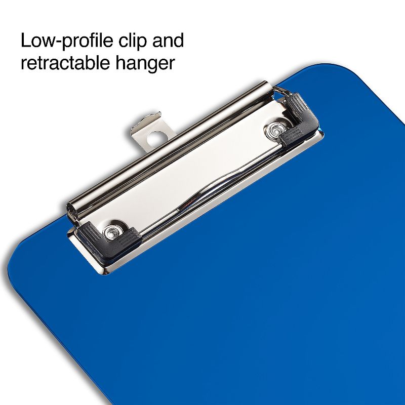 HITOUCH BUSINESS SERVICES Plastic Clipboards Memo Size Translucent Blue/Translucent Black 2/PK 21423, 5 of 8