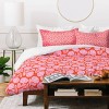 Deny Designs Twin/Twin Extra Long Maritza Lisa Boho Blooms Pink Duvet and Sham Set - 3 of 4