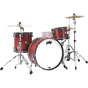 PDP by DW Concept Classic 3-Piece Shell Pack with 24 in. Bass Drum and Ebony Hoops Ox Blood - 1 of 4