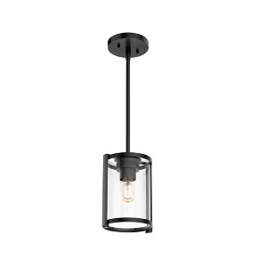 Hunter Fans 6" Astwood Pendant Light Matte Black Finish - 1 Bulb, Incandescent, Transitional Design for Any Room - 1 of 4