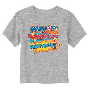 Toddler's Marvel Happy Birthday Super Hero T-Shirt - 1 of 3
