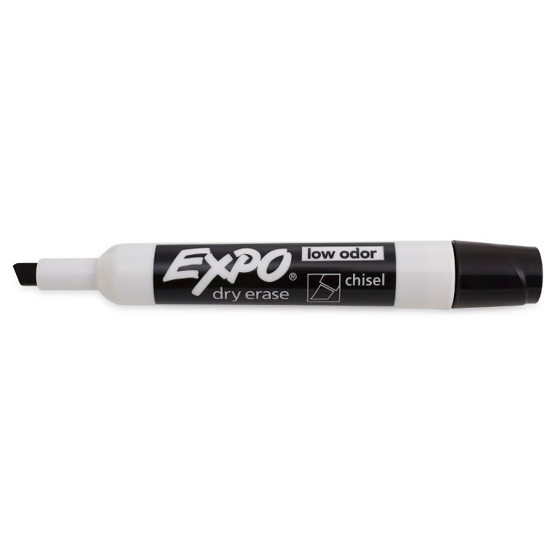 Expo 4pk Dry Erase Markers Chisel Tip Black, 5 of 12