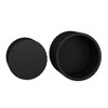 CENGHU Stylish and Minimalist Nesting Coffee Table Set with Honeycomb Design, Modern Round Side Table, Drum Circle Nightstand, Black, 2PCS - 4 of 4