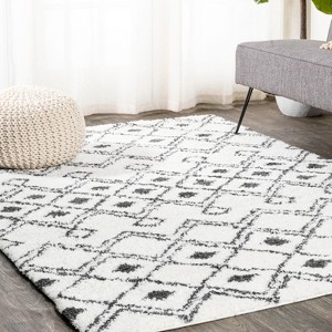 Caimari Moroccan Diamond Shag Area Rug  - JONATHAN Y - 1 of 4
