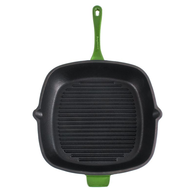 BergHOFF Neo 2Pc Cast Iron Set: 11" Grill Pan & with Slotted Steak Press, 3 of 8