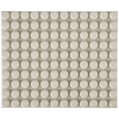 Strictly Briks Beginner Bricks Stackable Baseplates - Large Pegs for Babies and Toddlers - White - 12.5 x 15 Inches