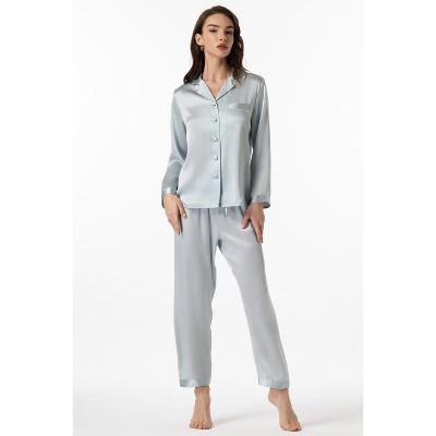 SilkSilky Women's Pure Silk Button Up Pajamas