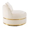 Sapphtopaz 1pc 360 Degree Swivel Accent Chair Upholstered Barrel Sofa Chair with Seat Cushion, Living Room Chair Comfy Chair for Living Room - 2 of 4
