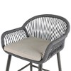 Arceso Outdoor Bar Stools Set of 3, 26.8" H Rattan Outdoor Counter Height Bar Stools, Woven Rope Backrest with Aluminum Legs - 4 of 4