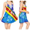 LA LEELA Women's Vacay Holiday Summer Beachwear Sleeveless Casual Spaghetti Strap Nightgown Slip Beach Dress - 2 of 4