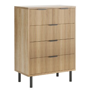 Storage Cabinet - Modern Cabinet Design, Home Storage Furniture, Furniture with Drawers, Wave Pattern Absorption, Five Drawer Chest - 1 of 4