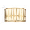 Crystorama Lighting Royston 3 - Light Flush Mount in  Antique Gold - 2 of 3
