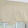 RLF Home 100% Cotton Basket Weave Regal Poly/Cotton Ivory lining Rod Pocket Valance 50" x 15" Khaki - 4 of 4