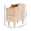 YIYIBYUS End Tables, Solid Wood Nightstand, Narrow Side Table for Small Spaces - 3 of 4