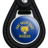 Fort Valley State University Wildcats Logo Black Leather Keychain - 3 of 4