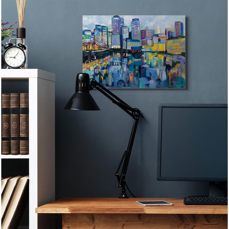 Stupell Industries Boston Harbor Abstract Cityscape Painting, 3 of 6