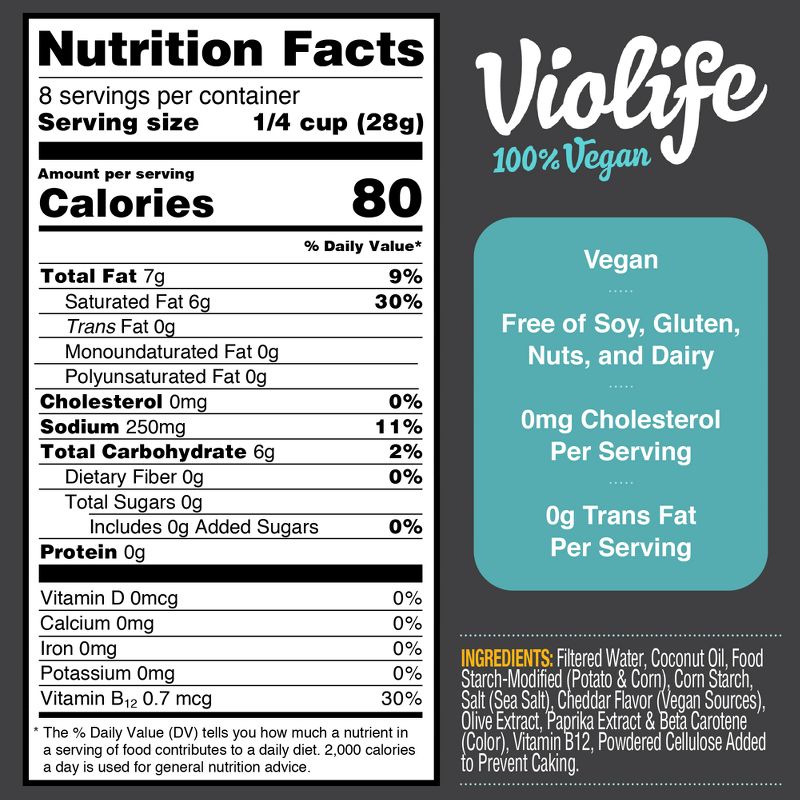 Violife Just Like Cheddar Shreds Vegan Cheese Alternative - 8oz, 2 of 7