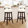 CLIHOME 30-Inch Swivel Bar Stool with Nailhead Trim and Padded Leatherette Seat - 2 of 4