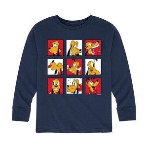 Boys' - Disney - Pluto Grid Long Sleeve Graphic T-Shirt - 1 of 4