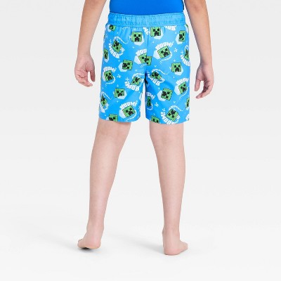 Minecraft Boys' Minecraft Swim Trunks - Blue M — фото 2