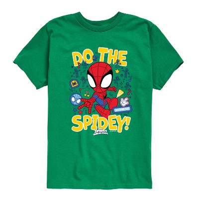 Boys' Marvel Do The Spidey Short Sleeve Graphic T-Shirt - Kelly Green - Medium