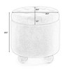 CAVINAS Round Storage Ottoman Bench,Upholstered Ottoman with Solid Wood Oval Legs and Button Design for Living Room,Bedroom - 3 of 4
